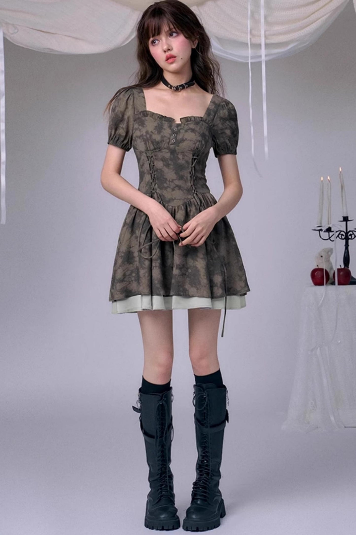 Fighting Fairy Green Tie-Dye Dress