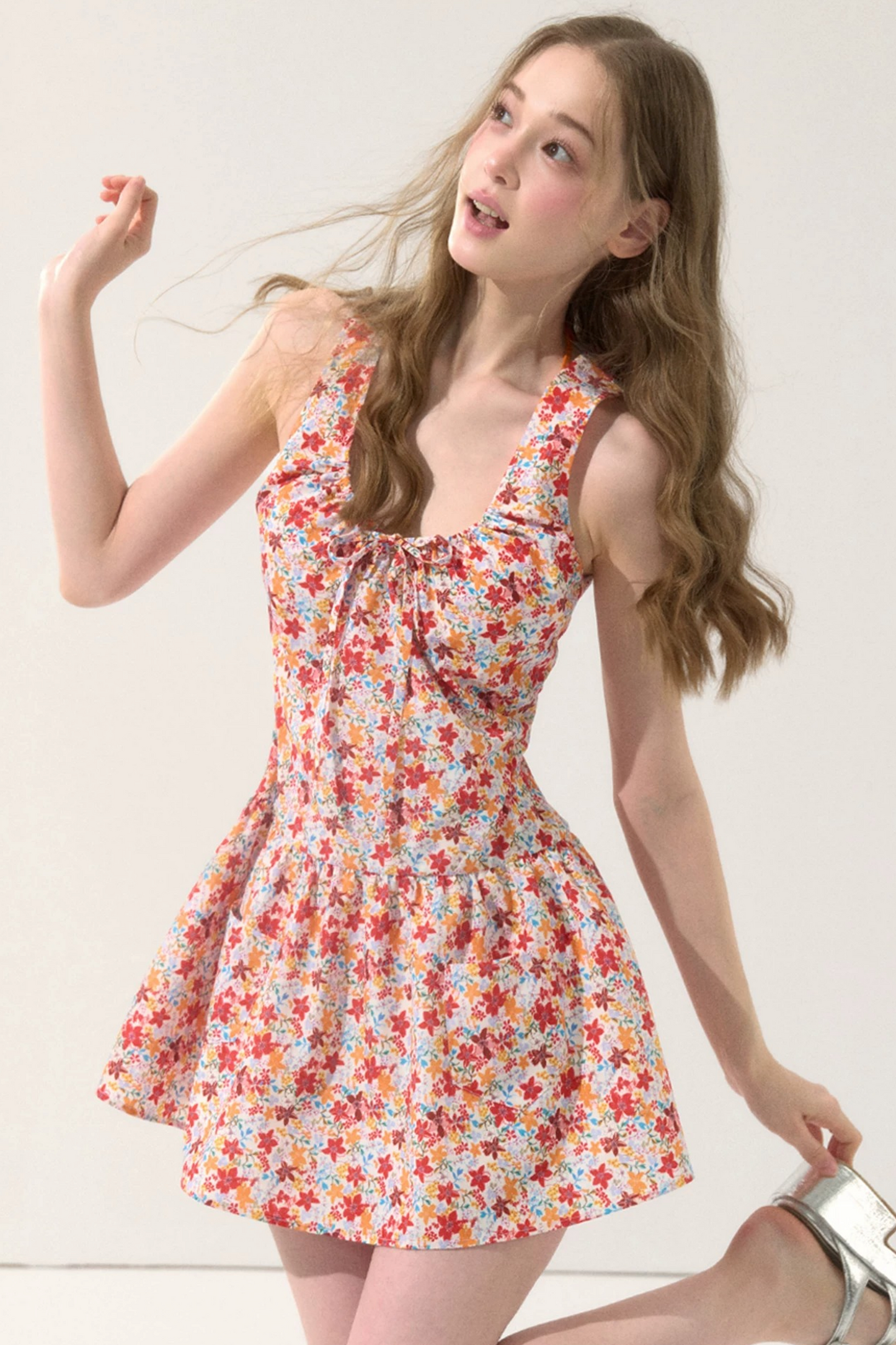 Vintage Floral A-Line Dress