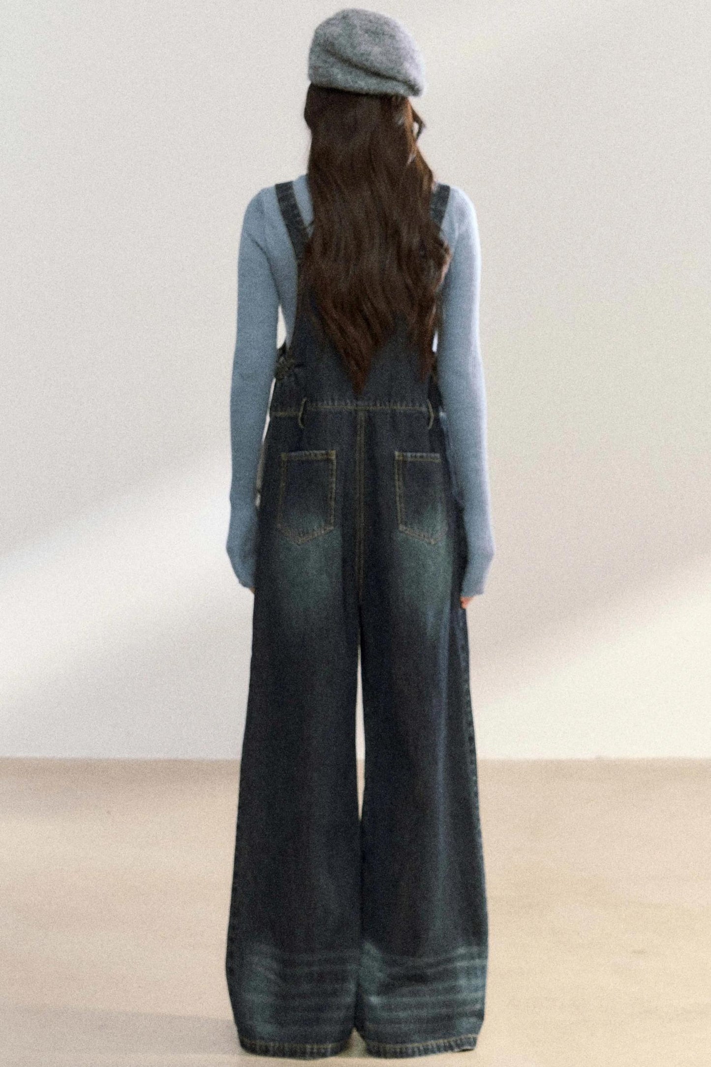 Vintage Washed Bib Jumpsuit Pants