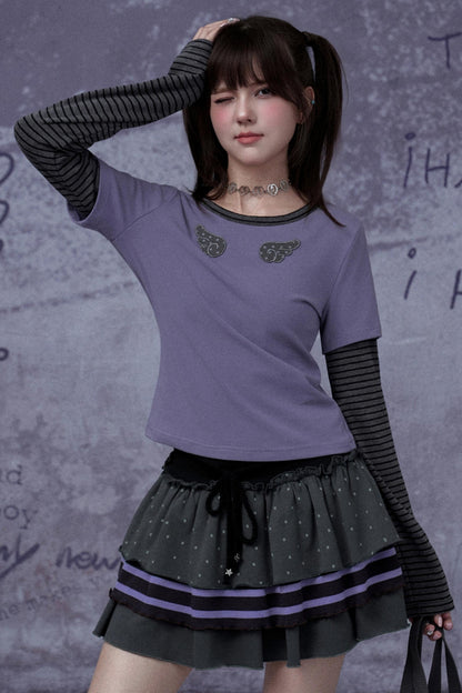 Purple Polka Dot Cake Skirt