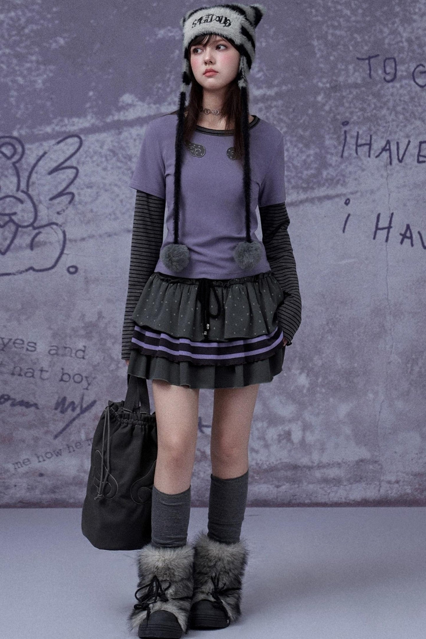 Faux Mink Cat Ear Hat