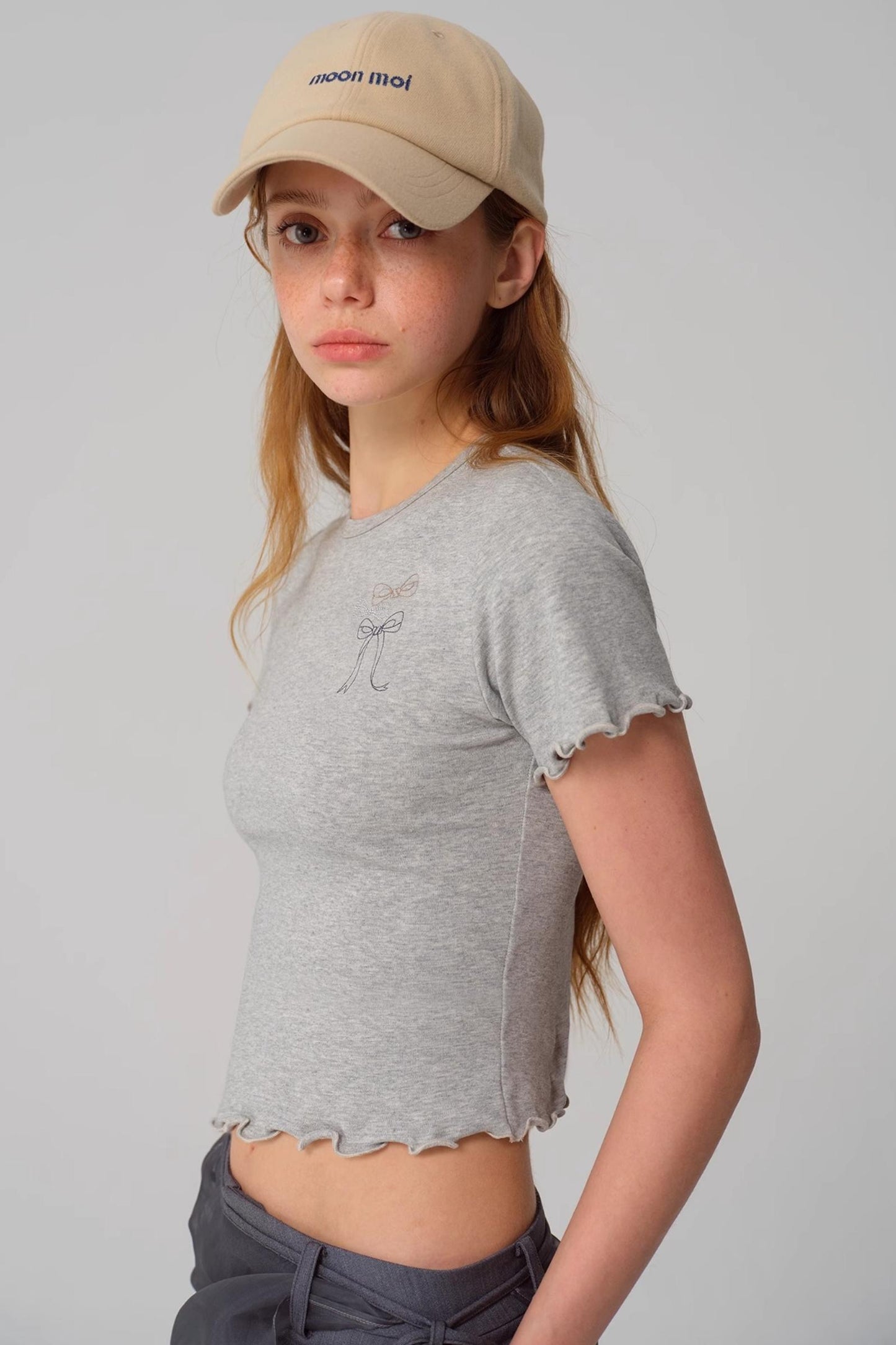 Embroidered Slim Fit Short Sleeve Top