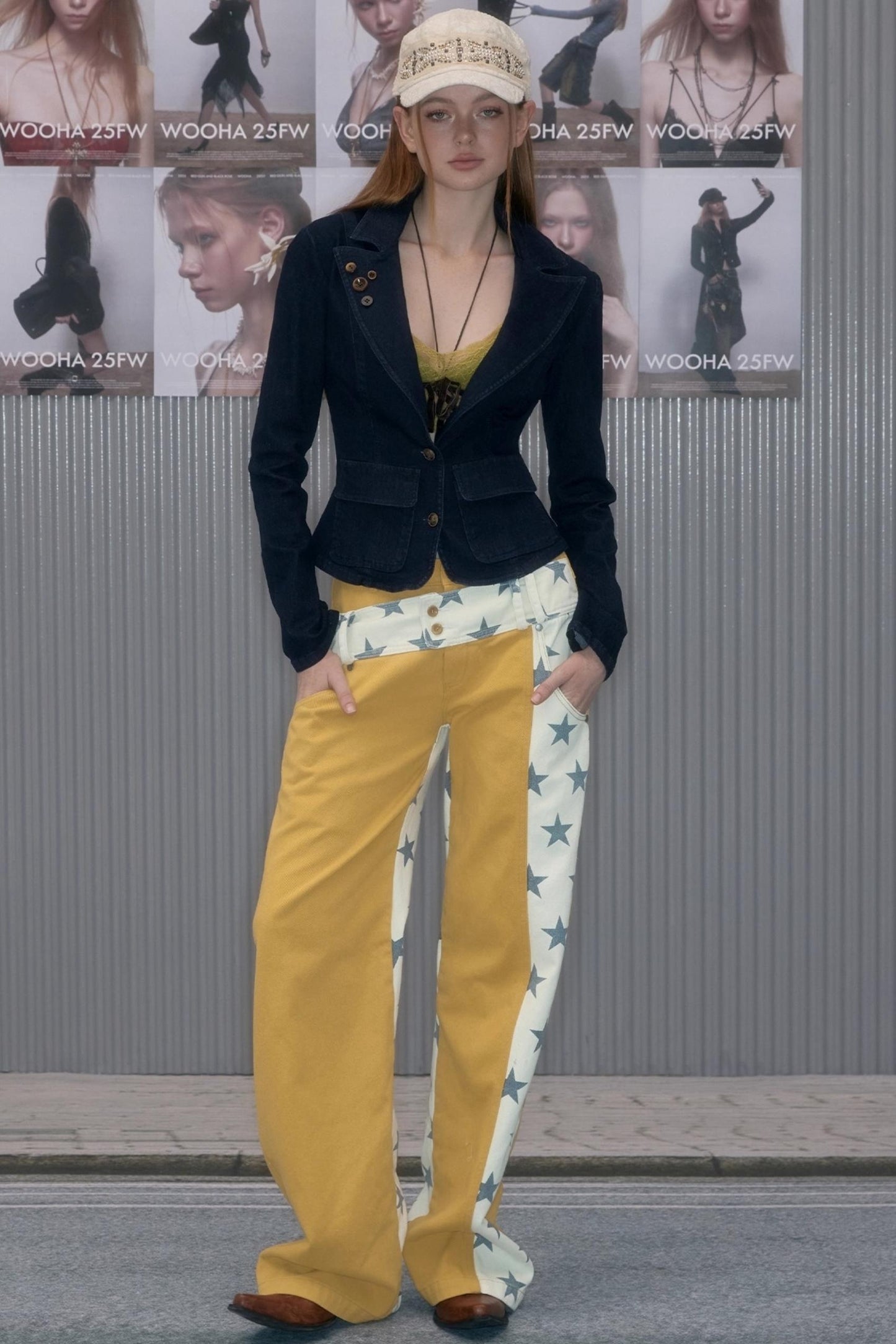 Retro Charm Denim Short Coat