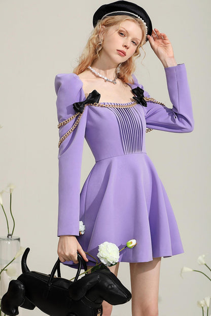 Bow Chain Elegant Spring Dress