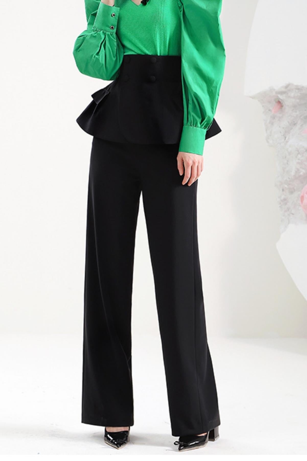 Slim Drape Loose Straight Suit Pants