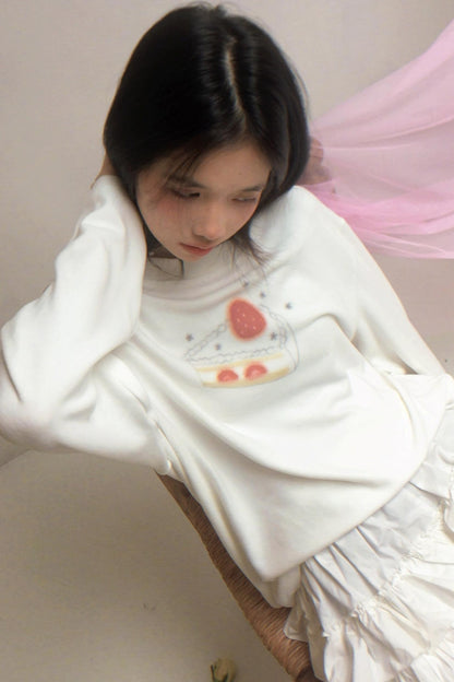 Everyday Birthday Cake Print Long Sleeve Top