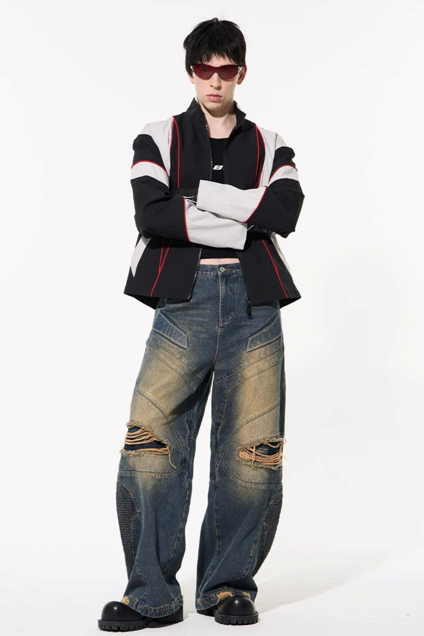 Distressed Denim Jeans