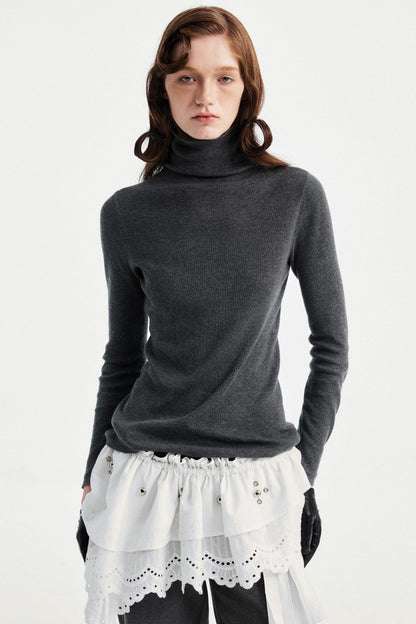 Two-Tone Wool Sweater
