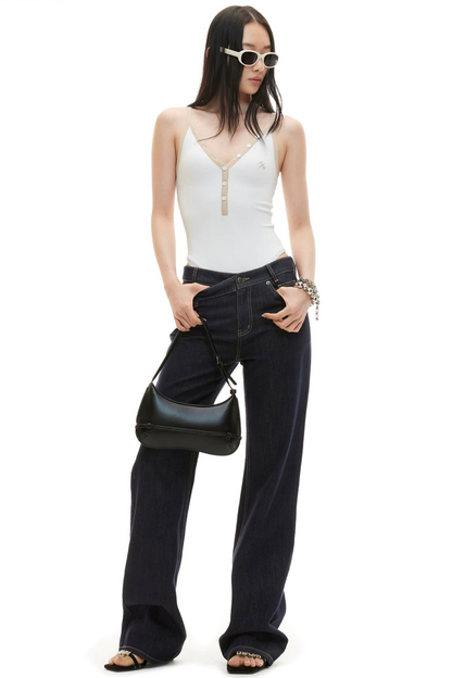 Color-Blocked V-Neck Camisole Top