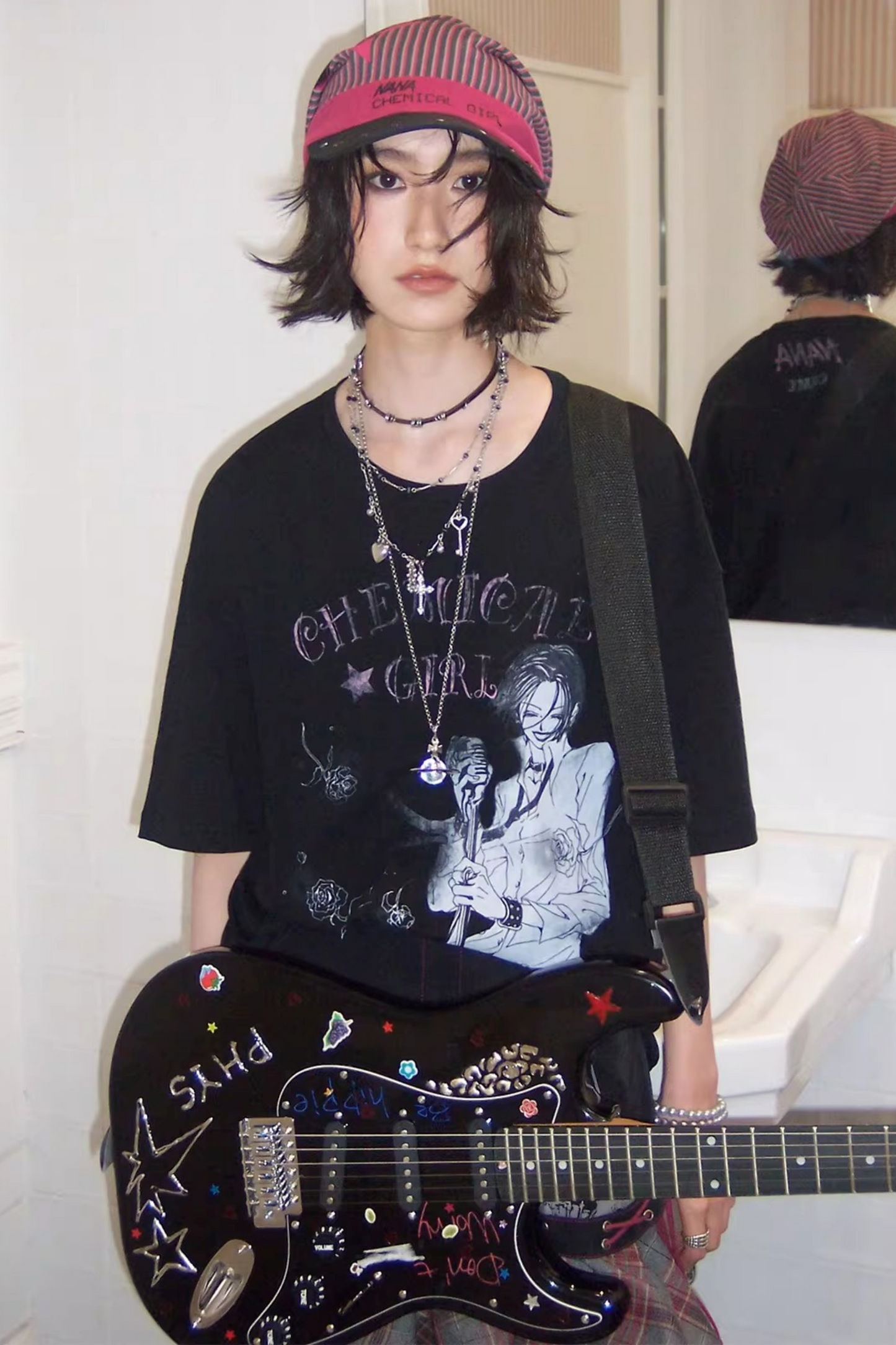 Retro Printed Embroidered Top