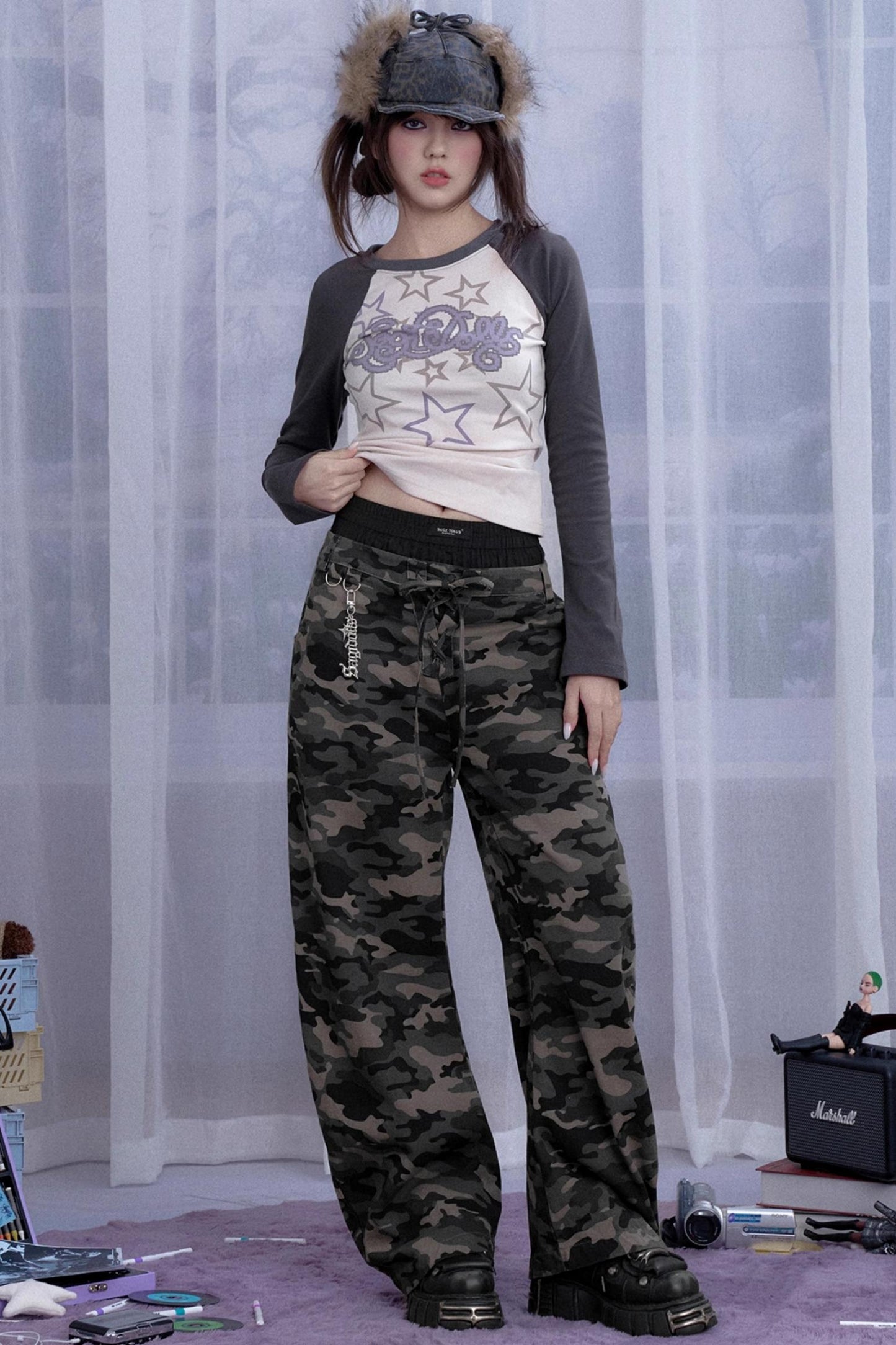 Crotch Covers Camouflage Jeans