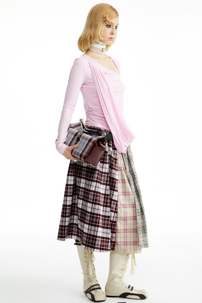 Pleated Panelled Skirt