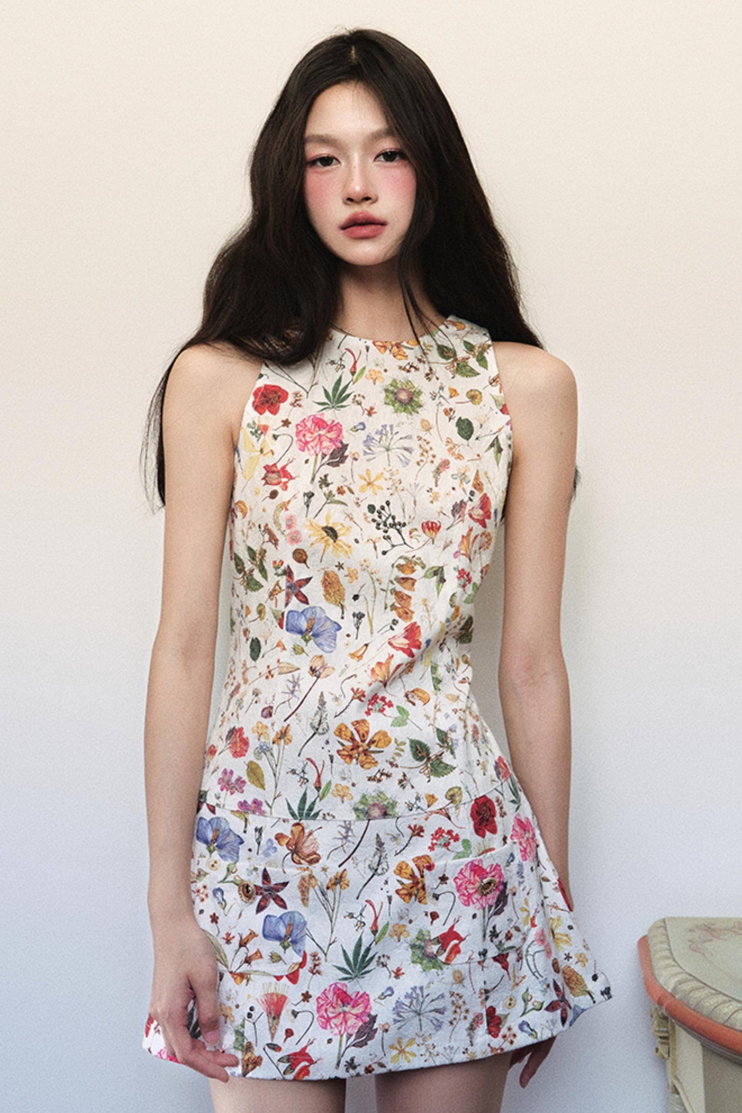 Wind Flower Sleeveless Dress