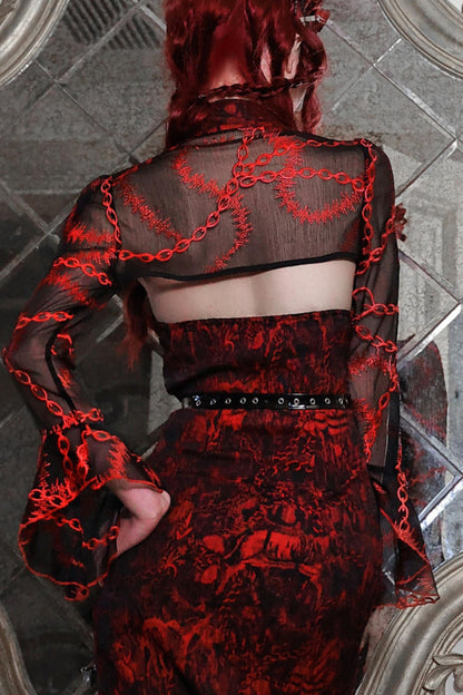 Gothic Chain Embroidery Silk Outer