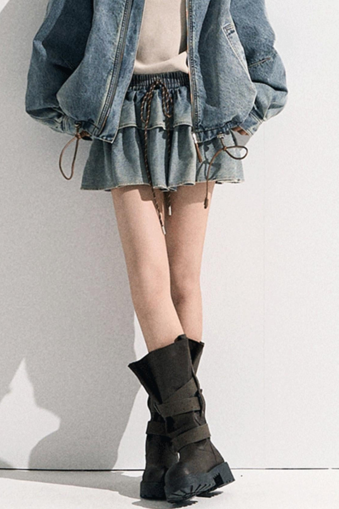 Vintage Crochet Denim Jacket Set-Up