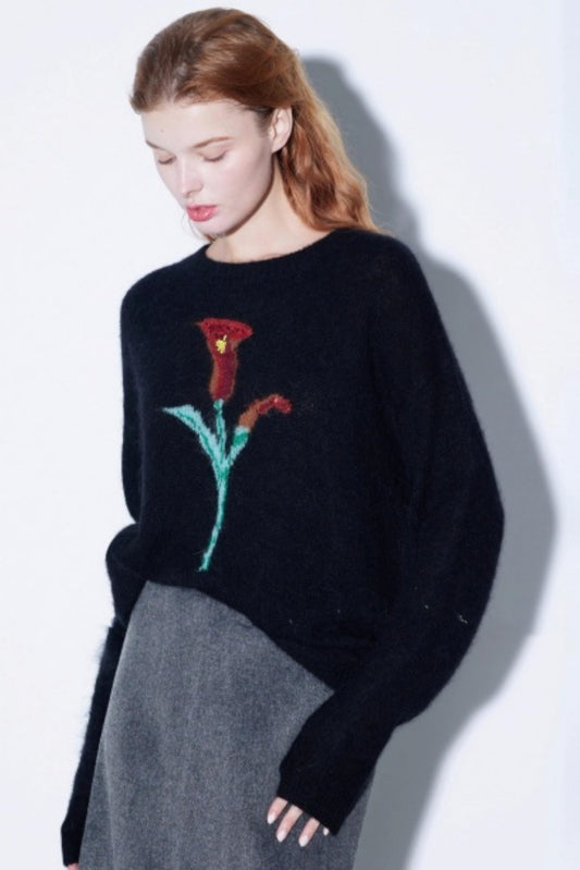 Alpaca Wool Sequin Sweater