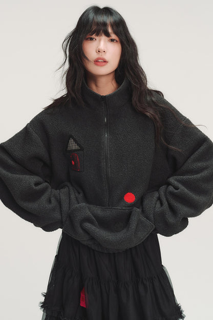 Colorful Plaid Fleece Sweatshirt