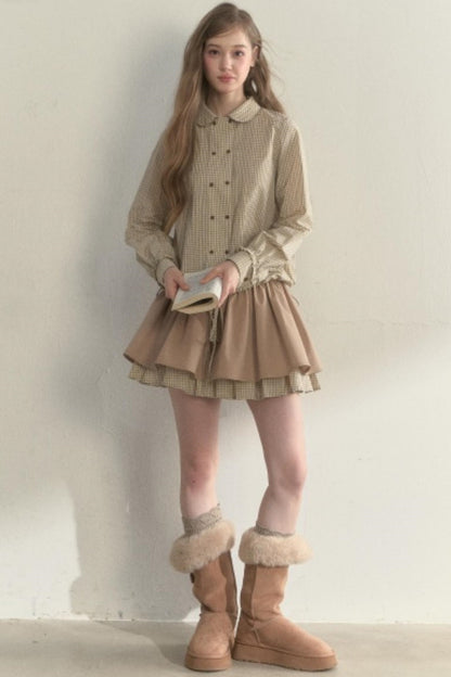 Retro Khaki Tutu Skirt