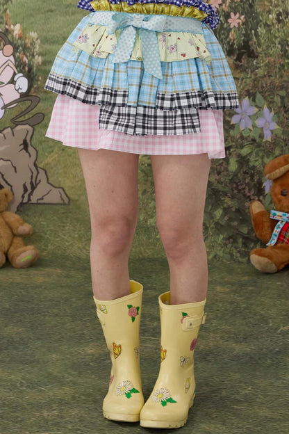 Plaid Bow Two-Way Wear Camisole