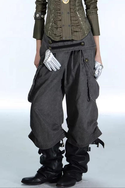 Retro Low-Waist Cargo Pants