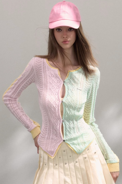 Figurbetonter Pullover mit Kontrastnaht