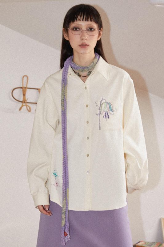 Retro Embroidered Blouse Shirt