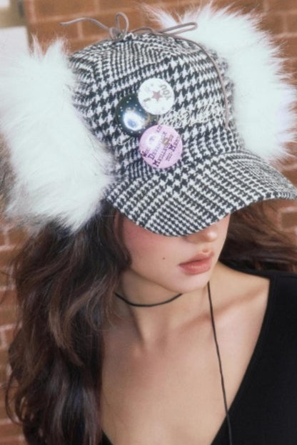 Winter Plush Baseball Cap