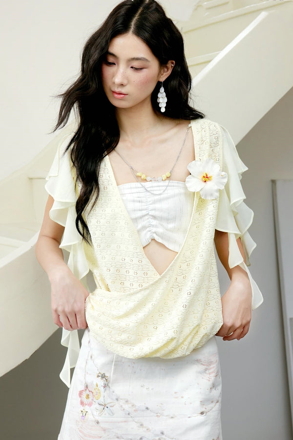 Yellow Stripe Knit Top