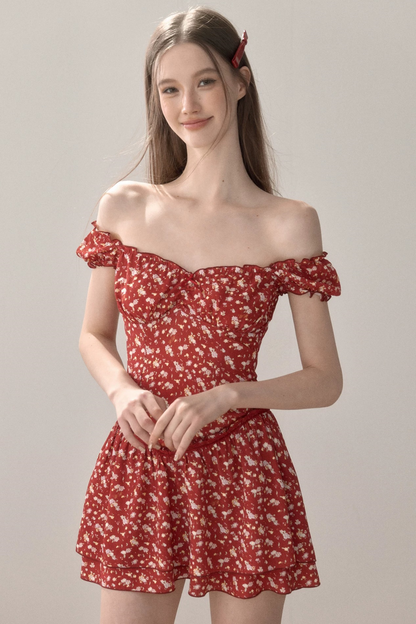 Romantic French Floral Dress