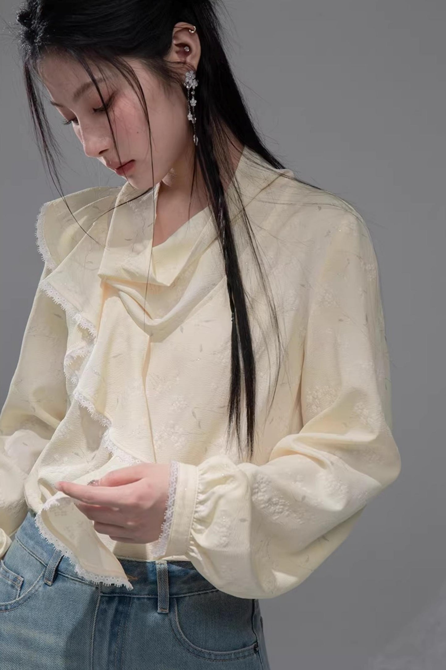 Lemon Yellow Ruffled Blouse