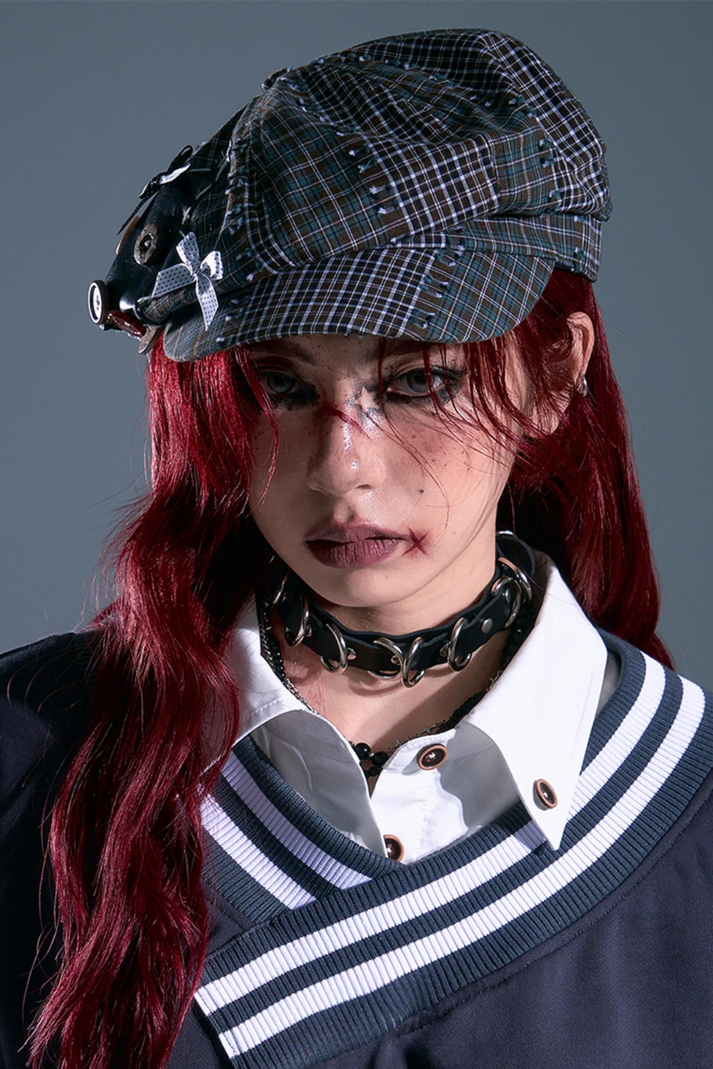 Starlight Plaid Newsboy Hat