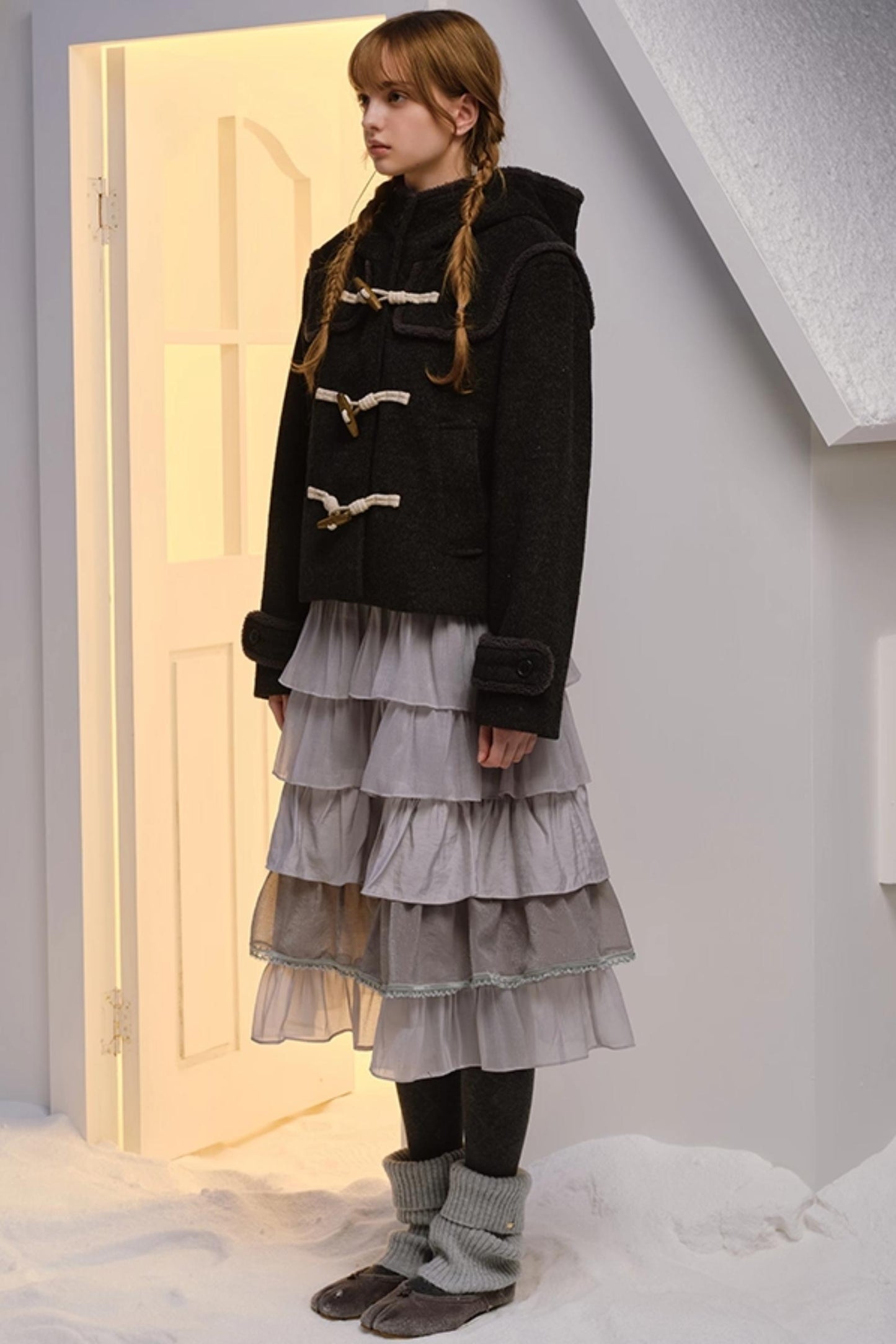 Hand-Dyed French Ruffled Skirt