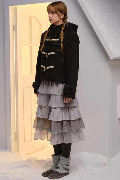 Hand-Dyed French Ruffled Skirt