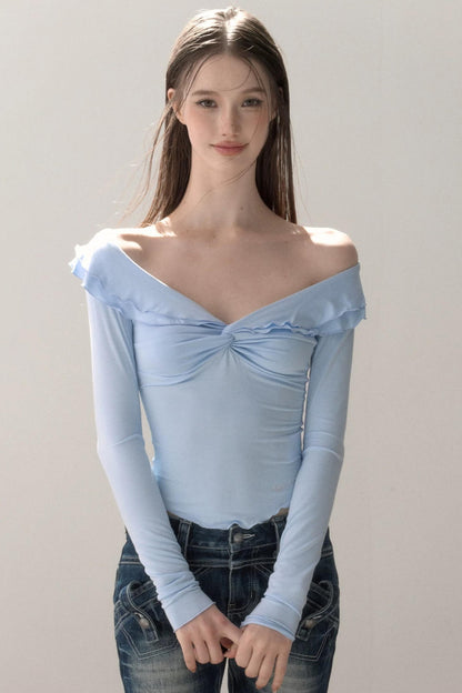Ruffled One-Shoulder Top