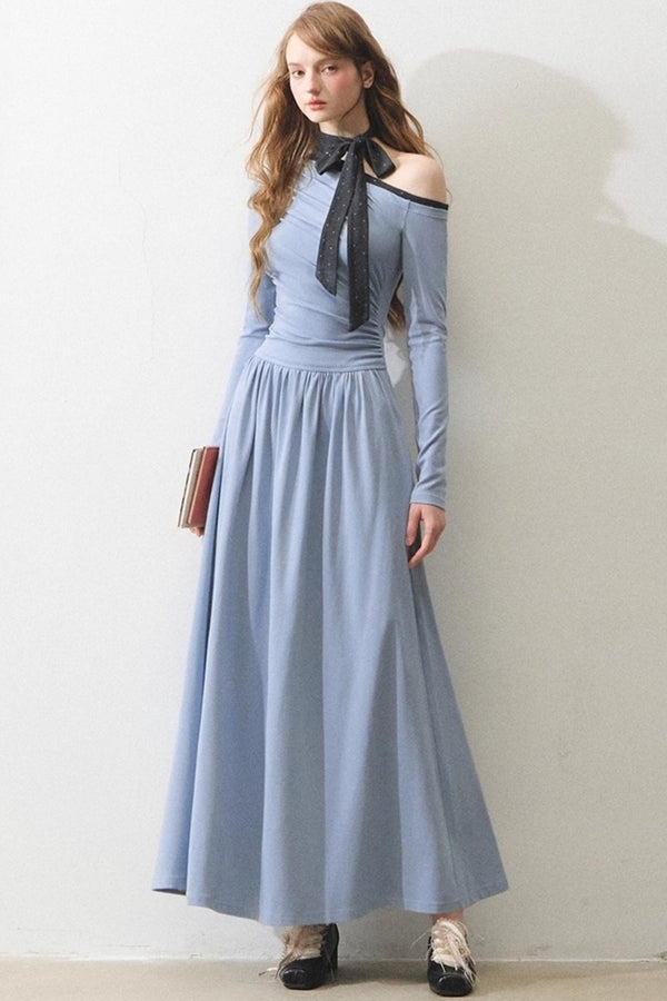 Romance Off-the-Shoulder Bow Dress