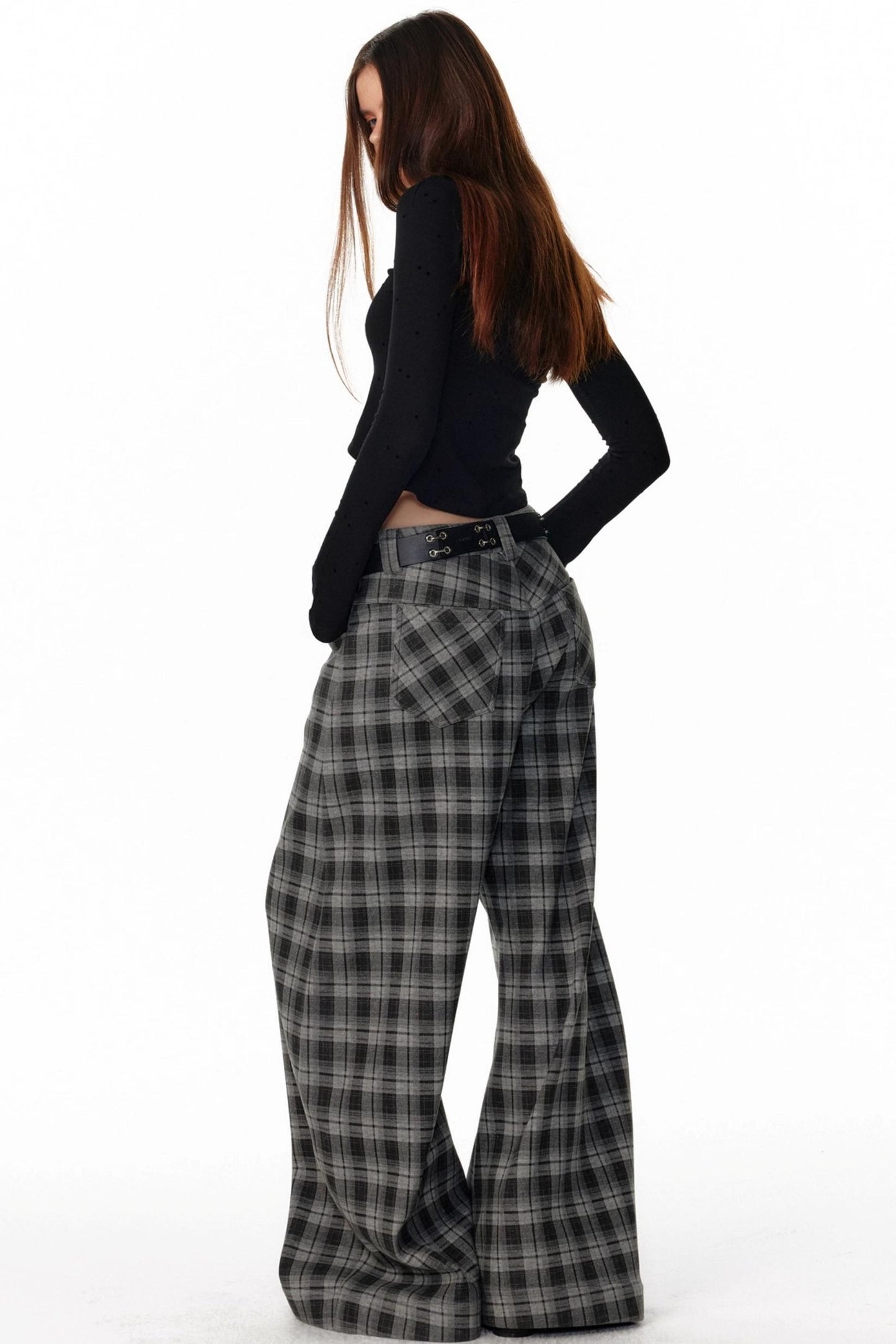 Vintage Polka Dot Slim Long Sleeve T-Shirt