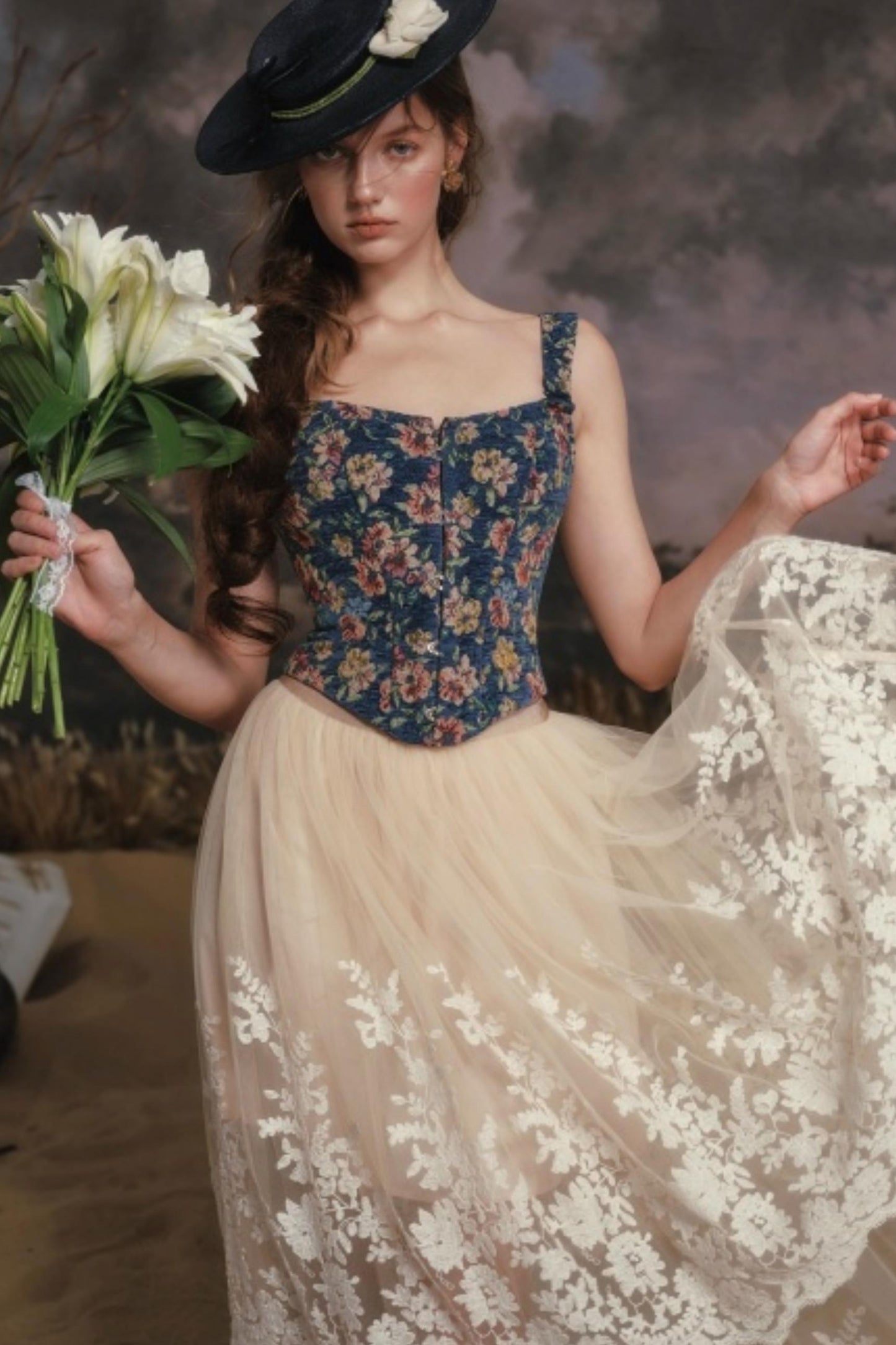 Azure Floral Vest Set-Up