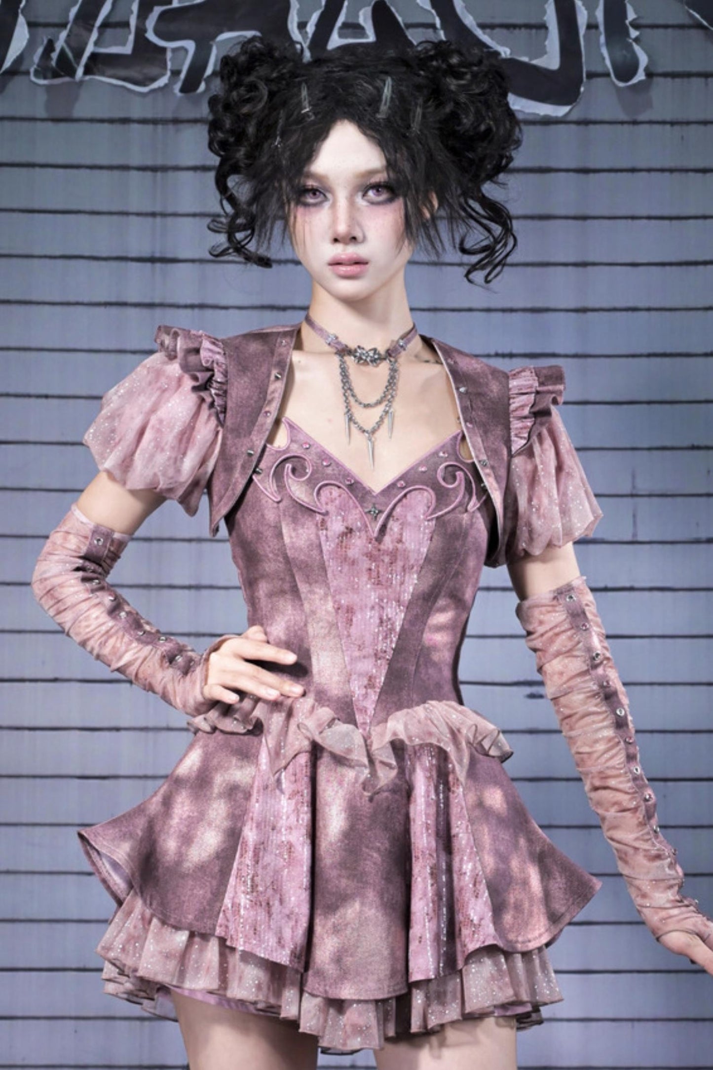 Butterfly Sequins Slip Dress Set-Up