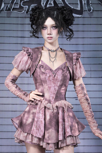 Butterfly Sequins Slip Dress Set-Up