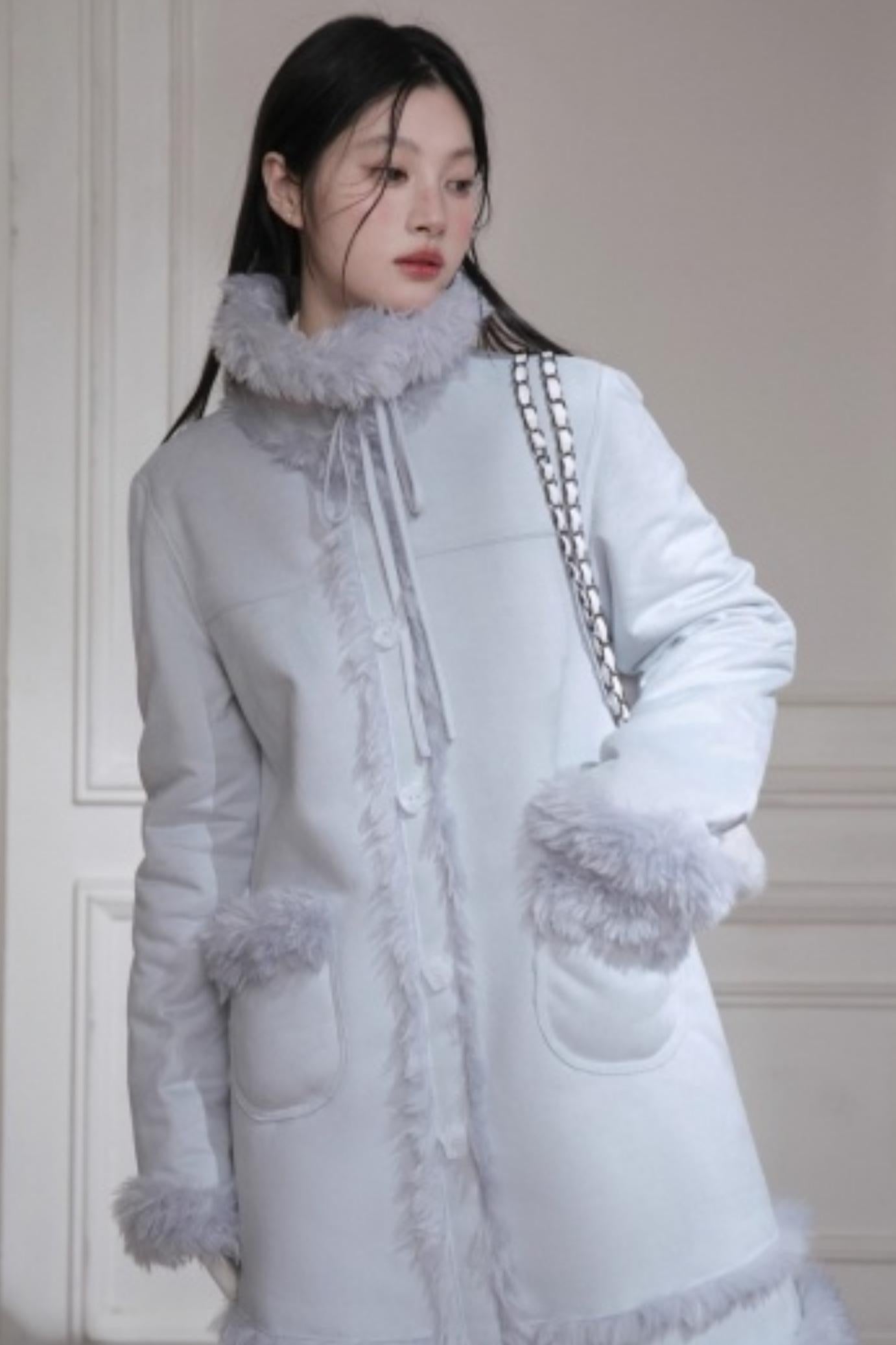 Misty Suede Fur Coat