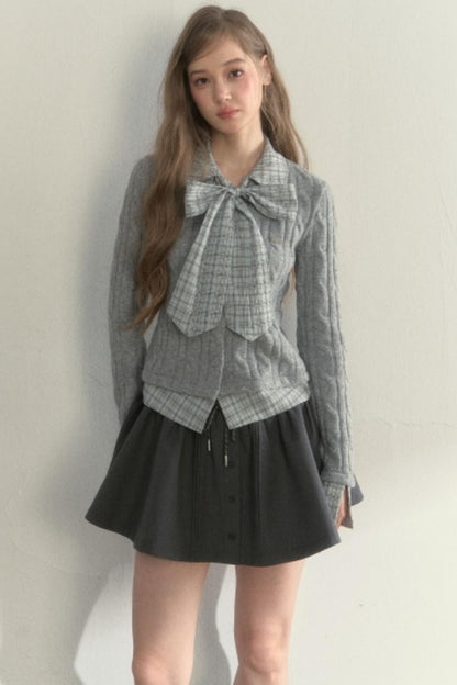 Retro Twist Knit Sweater