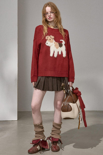 Plush Puppy Jacquard Puppy Top