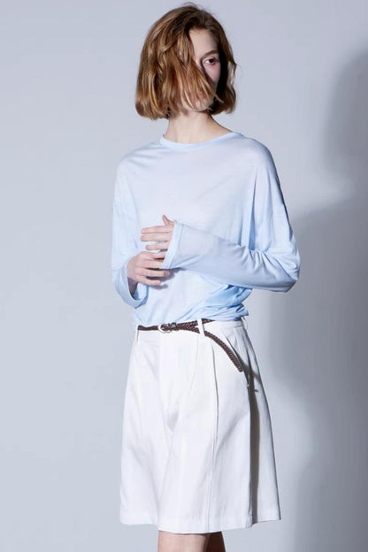 Tencel Linen Belted Shorts Set