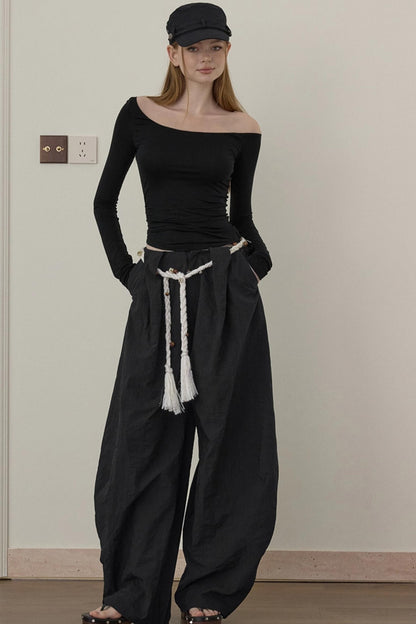 Lazy Retro Loose Casual Pants