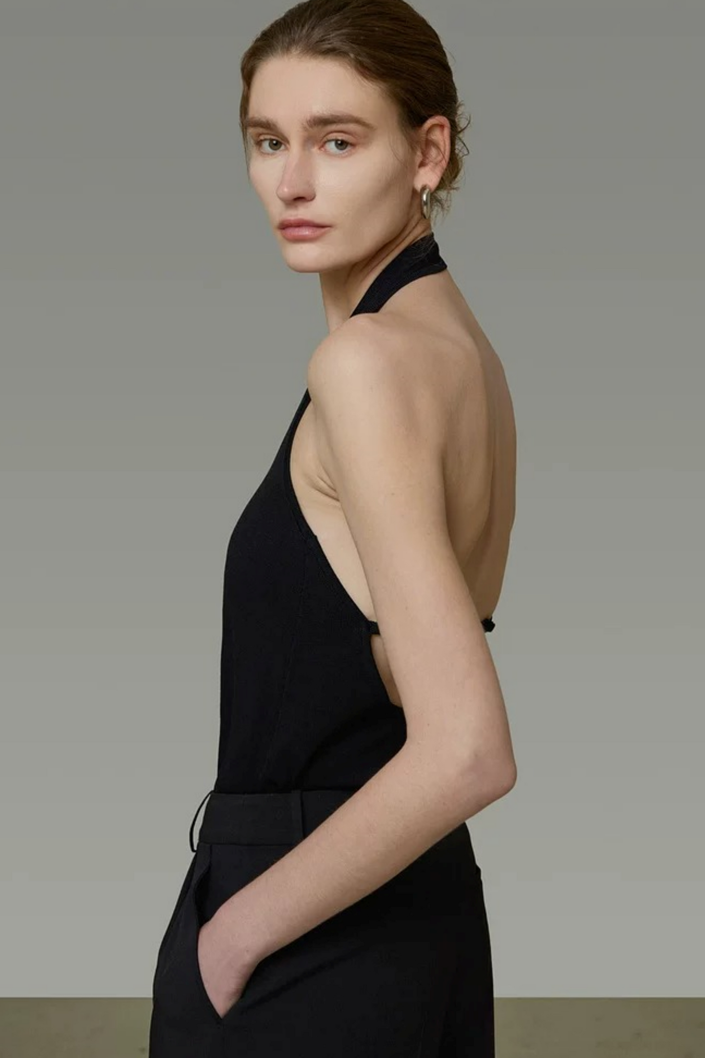 Unspoken Black Backless Camisole