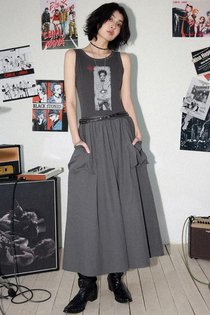 Kleid mit Charakterdruck und Patchwork