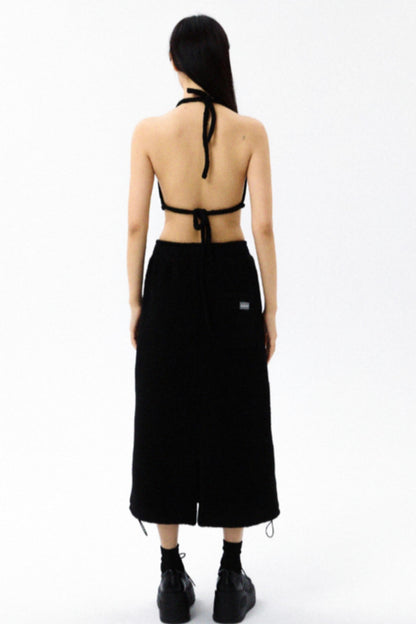 Star-Embroidered Corset Bra