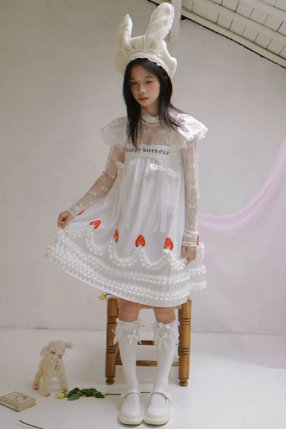 Strawberry Print Skirt Dress