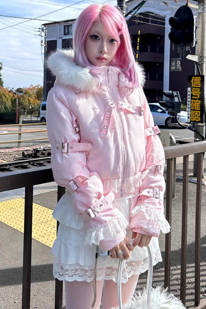 Detachable Hat Punk Jacket