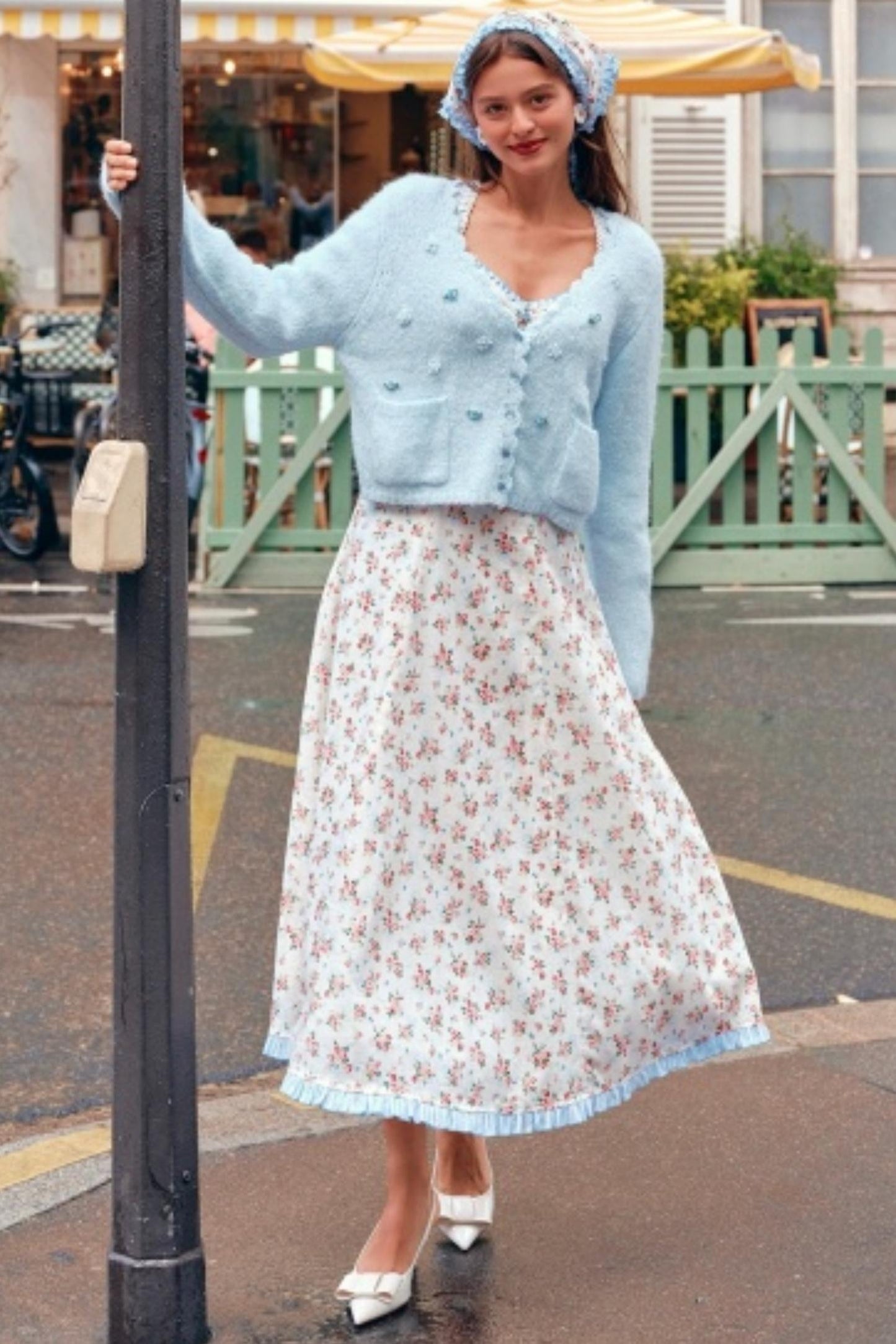 Blue French Pastoral Dress Set-Up